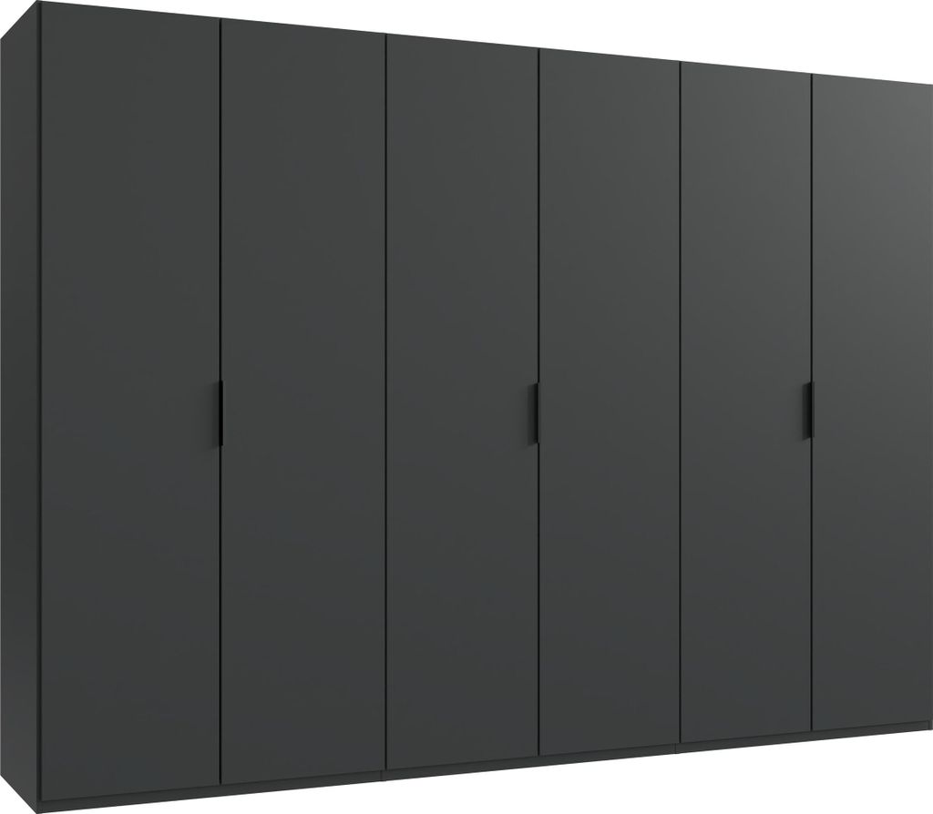 Falttürenschrank >OXFORD< in GRAPHIT - 300x216x58cm (BxHxT)