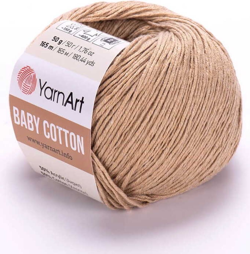 YarnArt Baby Baumwolle 405 Beige - Weiche, kindgerechte Produktbild 