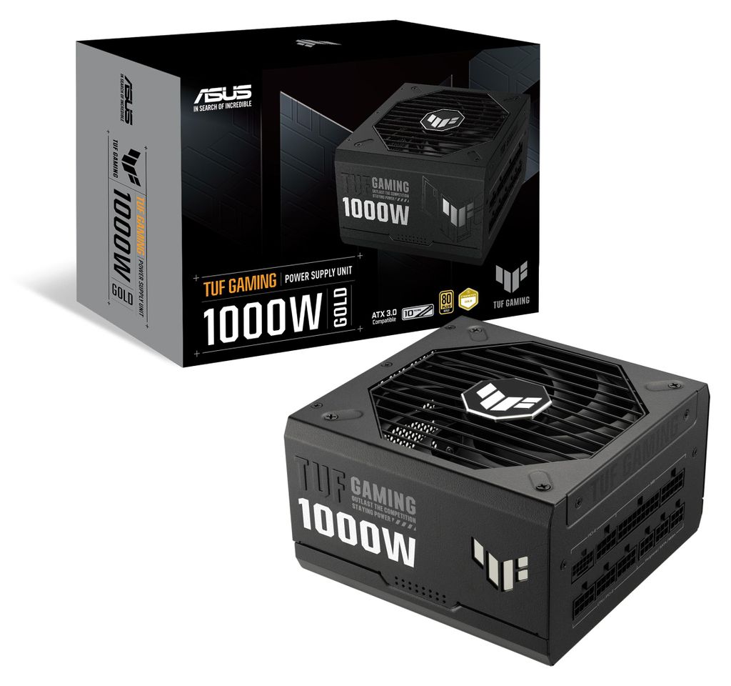 ASUS TUF Gaming 1000W Gold, 1000 W, 100 - 240 V, 130 W, Obrázek produktu 