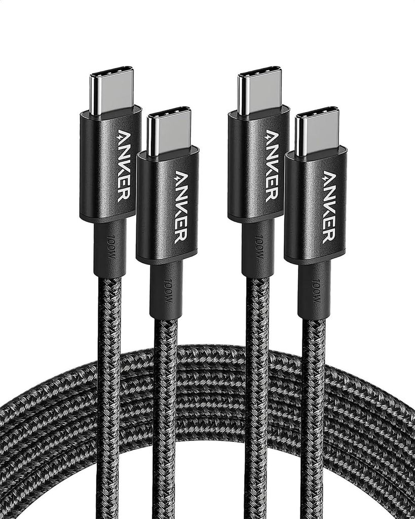 Câble USB-C 100W Anker, [lot de 2, 1,8m] : câble de charge Image du produit 