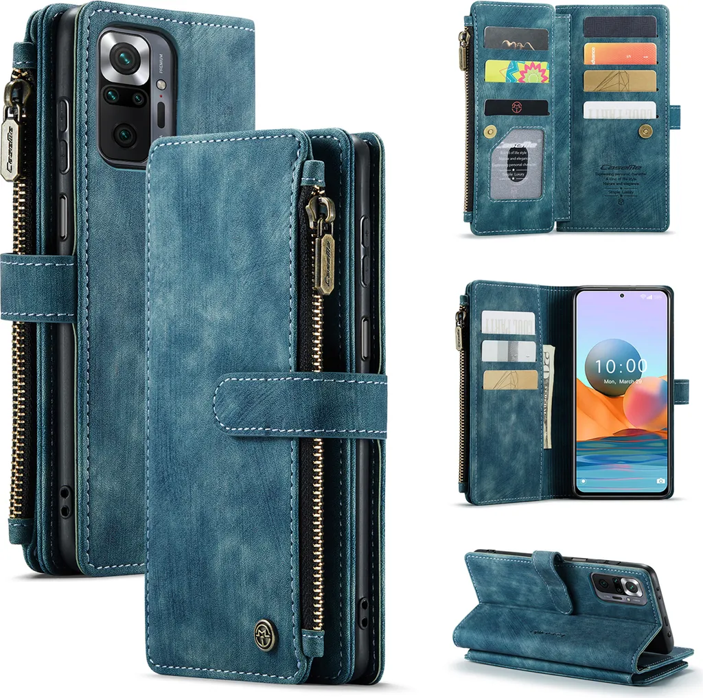 Cover Redmi Note 10 Pro Max Blu: Protezione e Portafoglio 2-in-1
