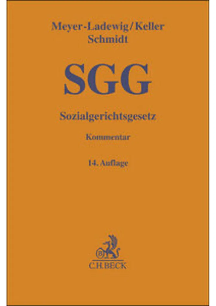 Code SGG Sozialgerichtsgesetz : Manuel de procédure sociale d'Allemagne