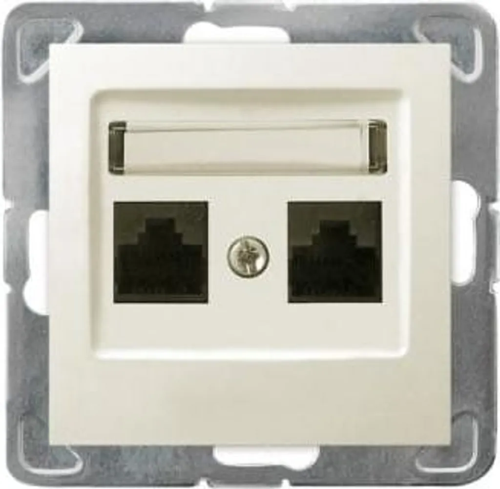 Éliminez les câbles visibles avec la double prise RJ45 Impresja Ecru
