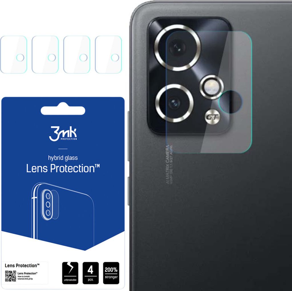 3mk Hybridglas Lens Protection für Honor 90 GT Kamera Objektiv Kameralinse 0,16mm 6H (4 Stück)