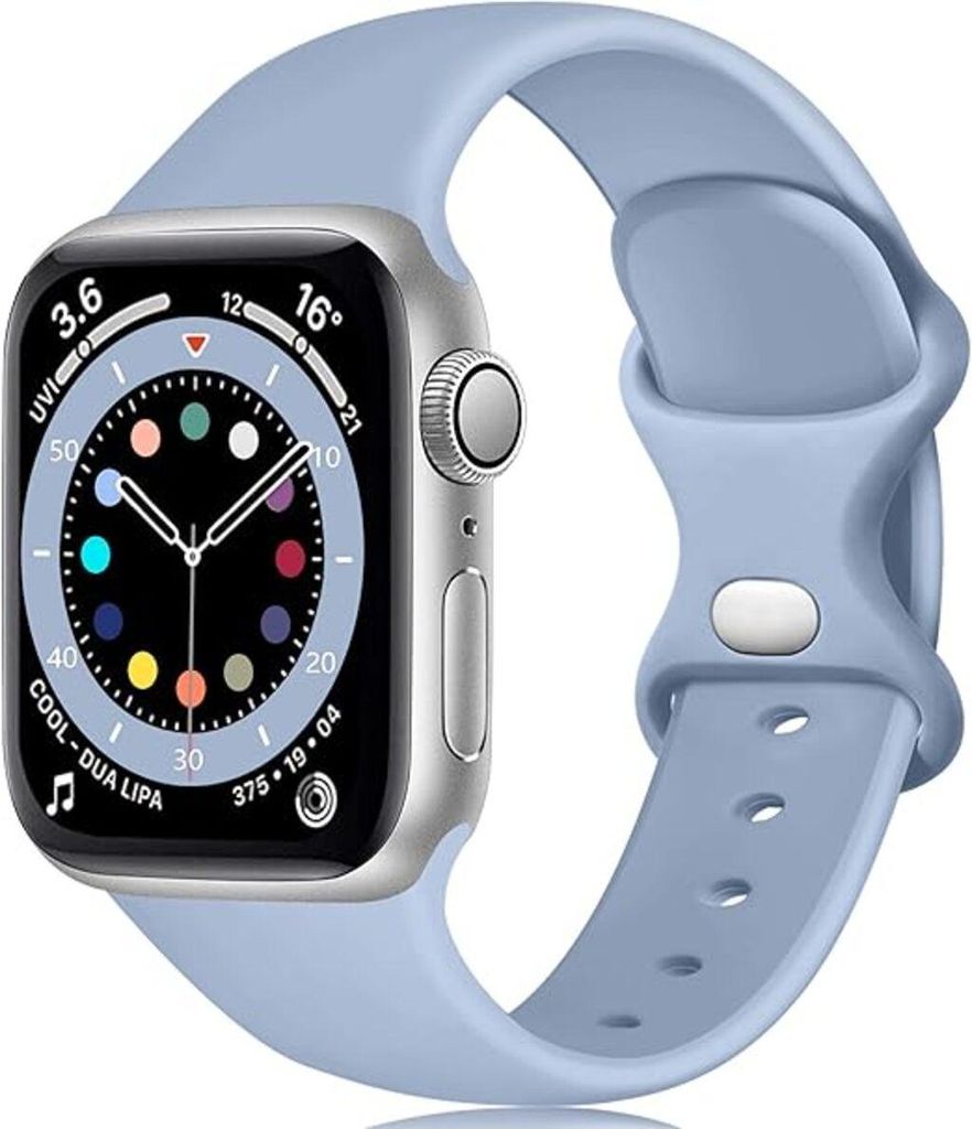 Apple Watch Armband 38mm 40mm 41mm Weiches Silikon Band für iWatch 1 2 3 4 5 6 7 8 9 SE , Lila