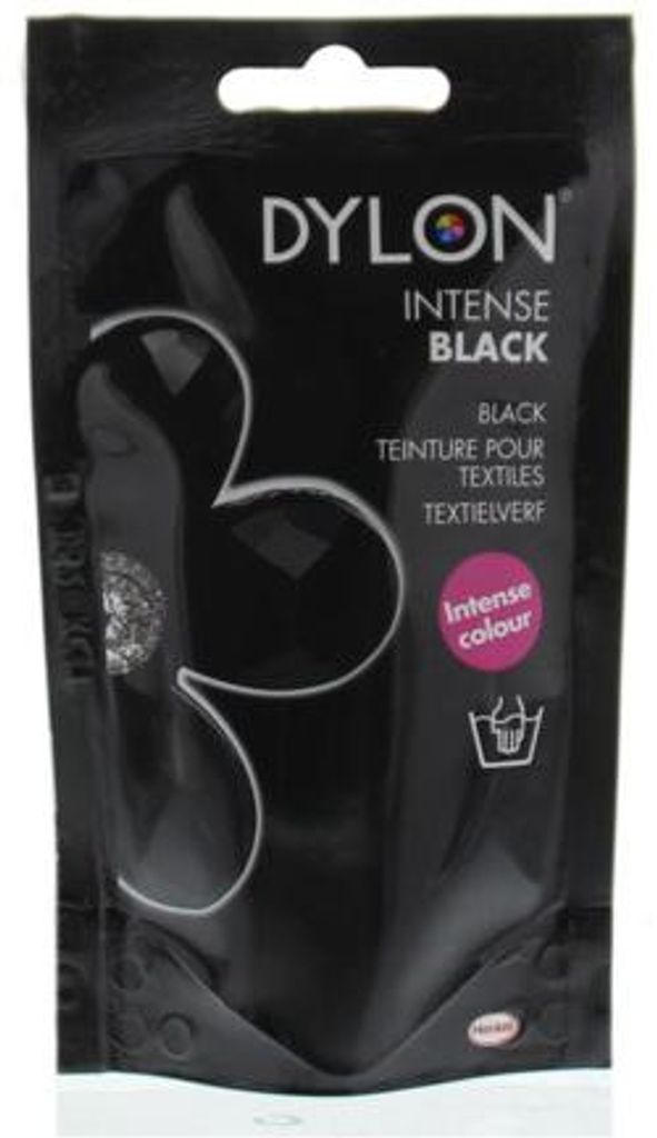 Dylon Handwas Verf Intense Black (50 gr) Productafbeelding 