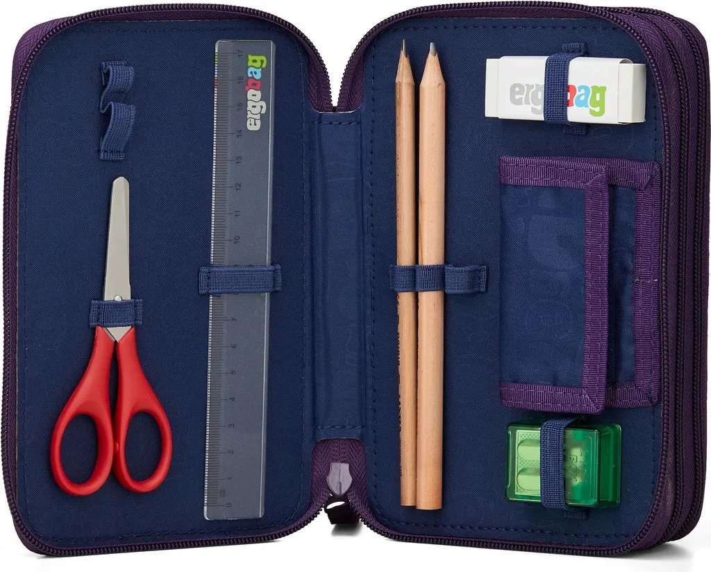Trousse ergobag Maxi AmBärzonas Pourpre avec Effets Réfléchissants