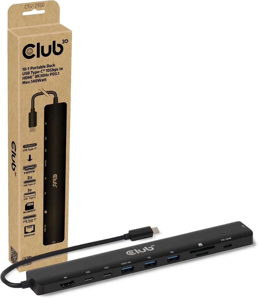 Fini les manques de ports : Station USB-C 10Gbps HDMI 8K et PD 140W