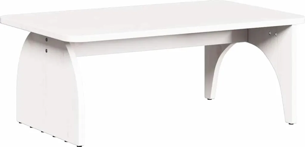 Tavolino Bianco vidaXL 80x50x31 cm in Legno di Pino Massiccio