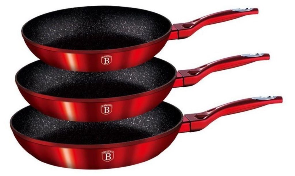 Berlinger Haus zestaw 3 patelni granitowych Red Metallic Zdjęcie produktu 