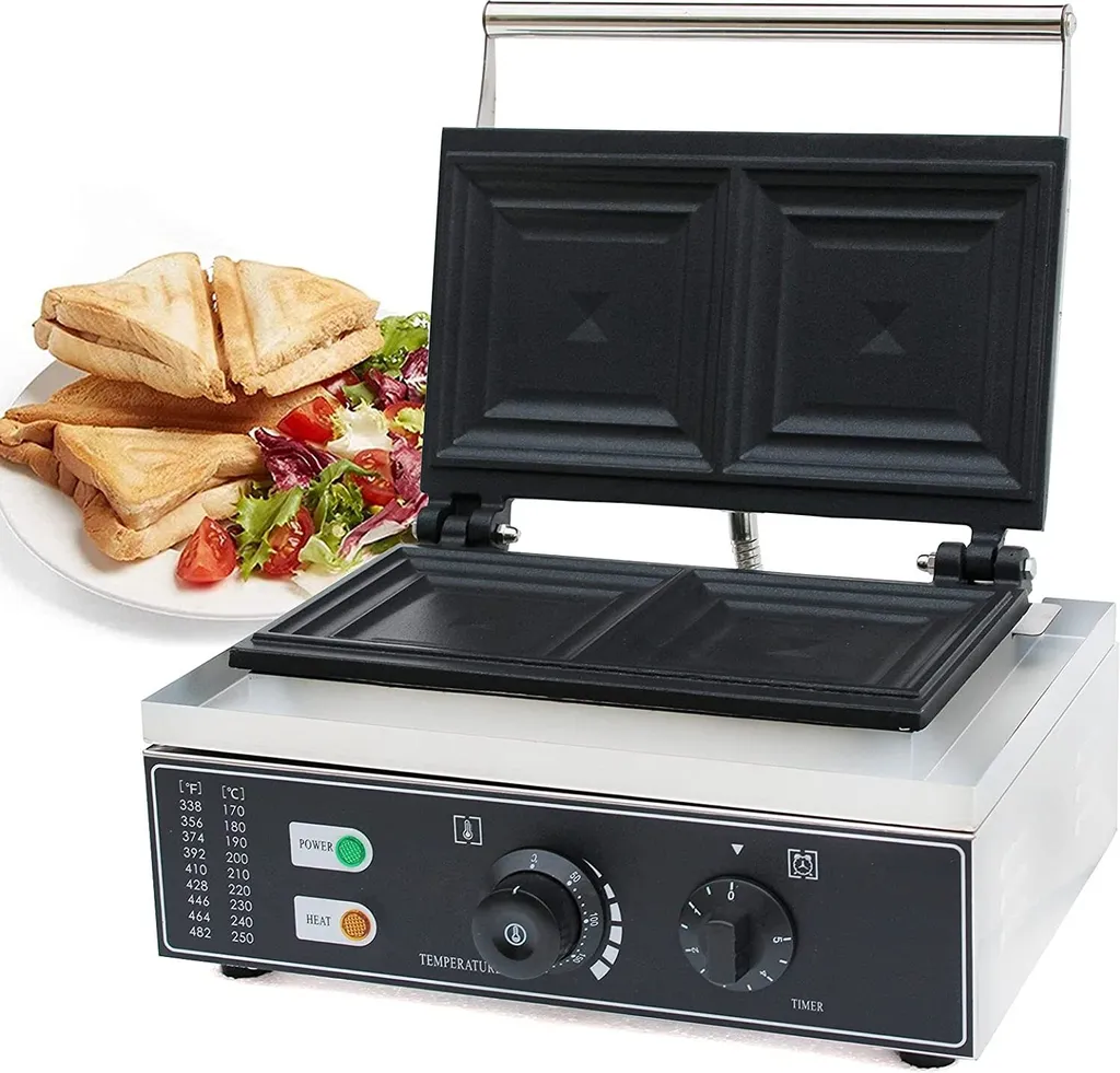 Appareil à sandwichs antiadhésif 1500W avec contrôle de température Pro