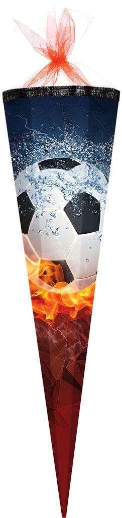 Schultüte 85 cm 6-eckig "Fußball 2017" für Jungen mit Produktbild 