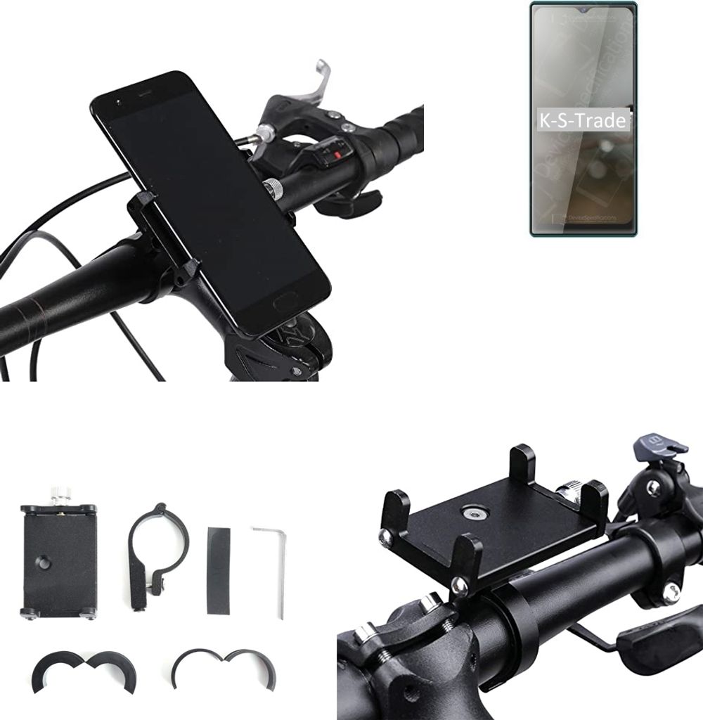 K-S-Trade Handyhalterung für das Fahrrad kompatibel mit Cubot P50 Halter Lenkstange Fahrradhalterung Motorrad Bike Mount Befestigung Smartphone Handy
