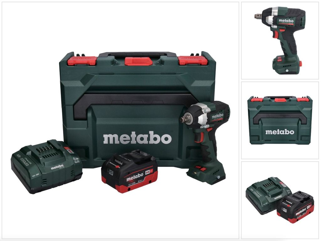 Metabo SSW 18 LT 300 BL Akku Schlagschrauber 18 V 300 Nm Brushless + 1x Akku 8,0 Ah + Ladegerät + metaBOX