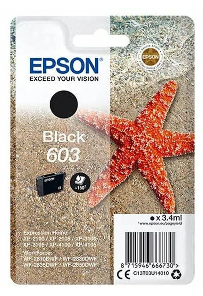 Offerta Epson 603 Nero Originale | Cartuccia Inchiostro Stella Marina
