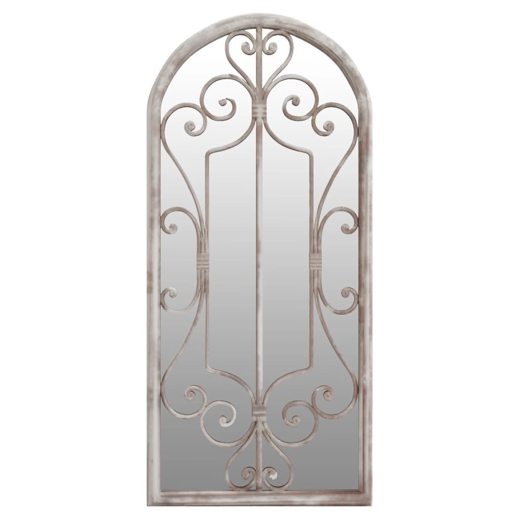 vidaXL Miroir de jardin sable 100x45 cm Fer Image du produit 