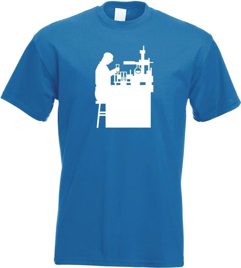 Kiwistar - T-Shirt - royal - Laborant Labor Figur Motiv Bedruckt Funshirt Design Print - mit Motiv Bedruckt - Funshirt Design - Sport - Freizeit - ...