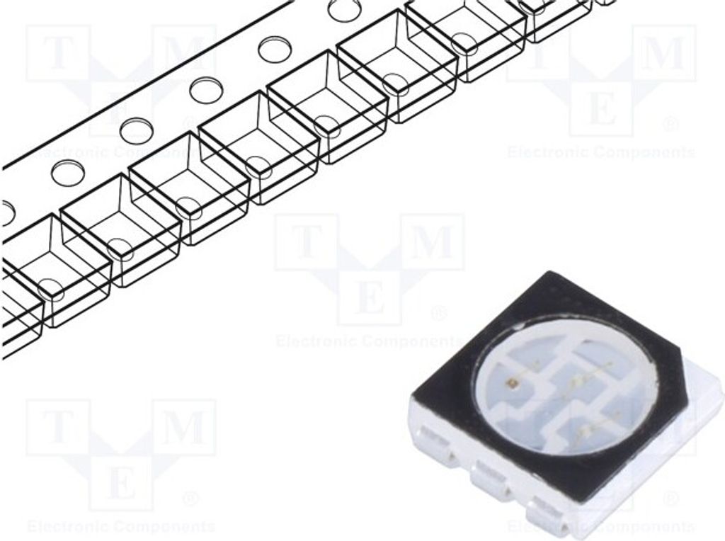 5x LED 5050,PLCC6 120° SMD 5,5x5x1,5mm 20mA FYLS-5050NC LED-Dioden SMD bunt