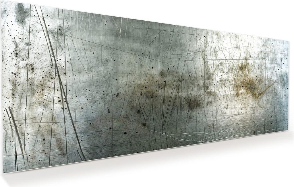 Glasbild 125x50cm in XXL für Wohnzimmer, Schlafzimmer Motiv es Metall