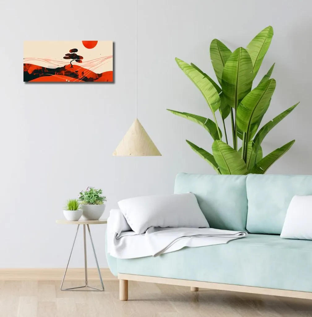 Quadro Moderno Paesaggio Deserto Rosso 50x20 - Arredo Casa e Ufficio - 2