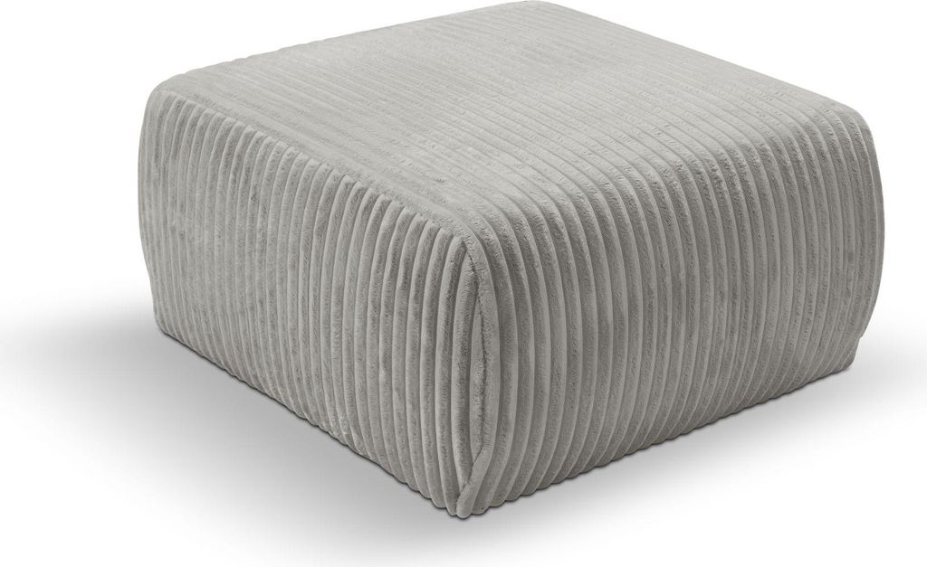 Polsterhocker SUDBURY, grau, mit einer Breite von 82 cm, Höhe 41 cm und Tiefe 75 cm
