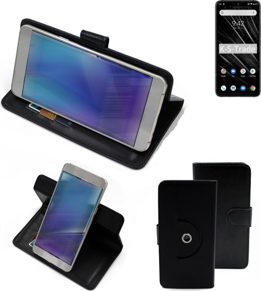 K-S-Trade Case Schutz-Hülle Handy-Hülle kompatibel mit UMIDIGI S3 Pro Flipcase Smartphone Cover Handy Schutz Tasche Bookstyle Walletcase schwarz