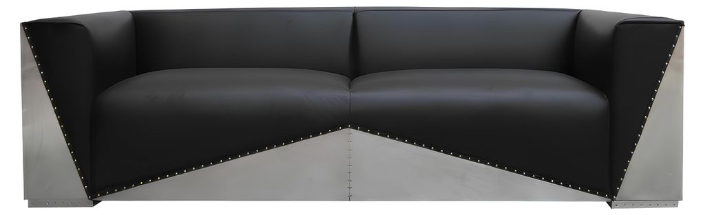 Design Luxus Echtleder Sofa Couch Ledersofa Couchen Polster Möbel Dreisitzer Neu