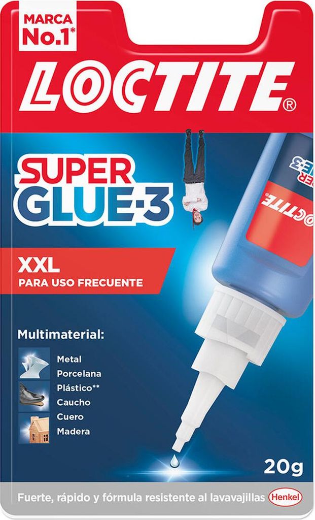 Loctite Super Glue-3 XXL, Płynny, 24 h, 15 °C, Blister, 1 Zdjęcie produktu 