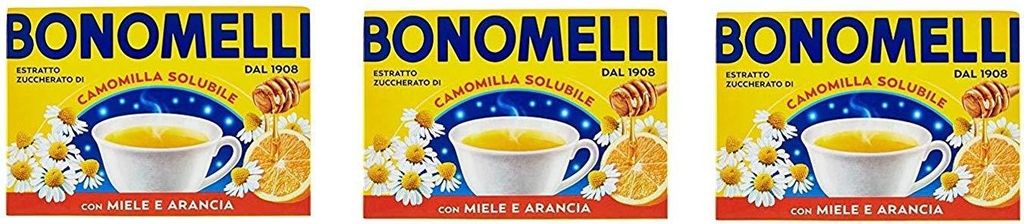 3x Bonomelli camomilla Kamille mit Honig und Orange löslich Produktbild 