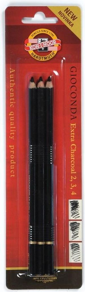KOH-I-NOOR Extra Charcoal Umelý uhlík v ceruzke 3 ks Obrázok produktu 