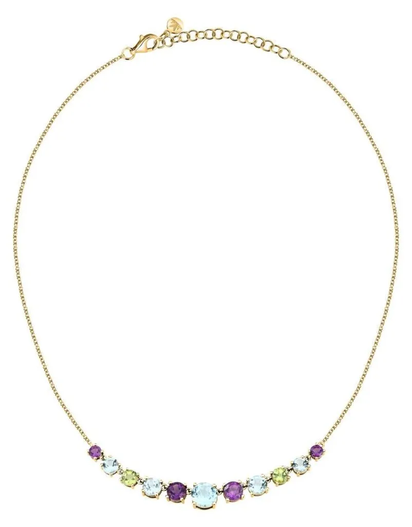Collier anti-ternissement laqué or et zirconia Tesori Eterni SAXN38