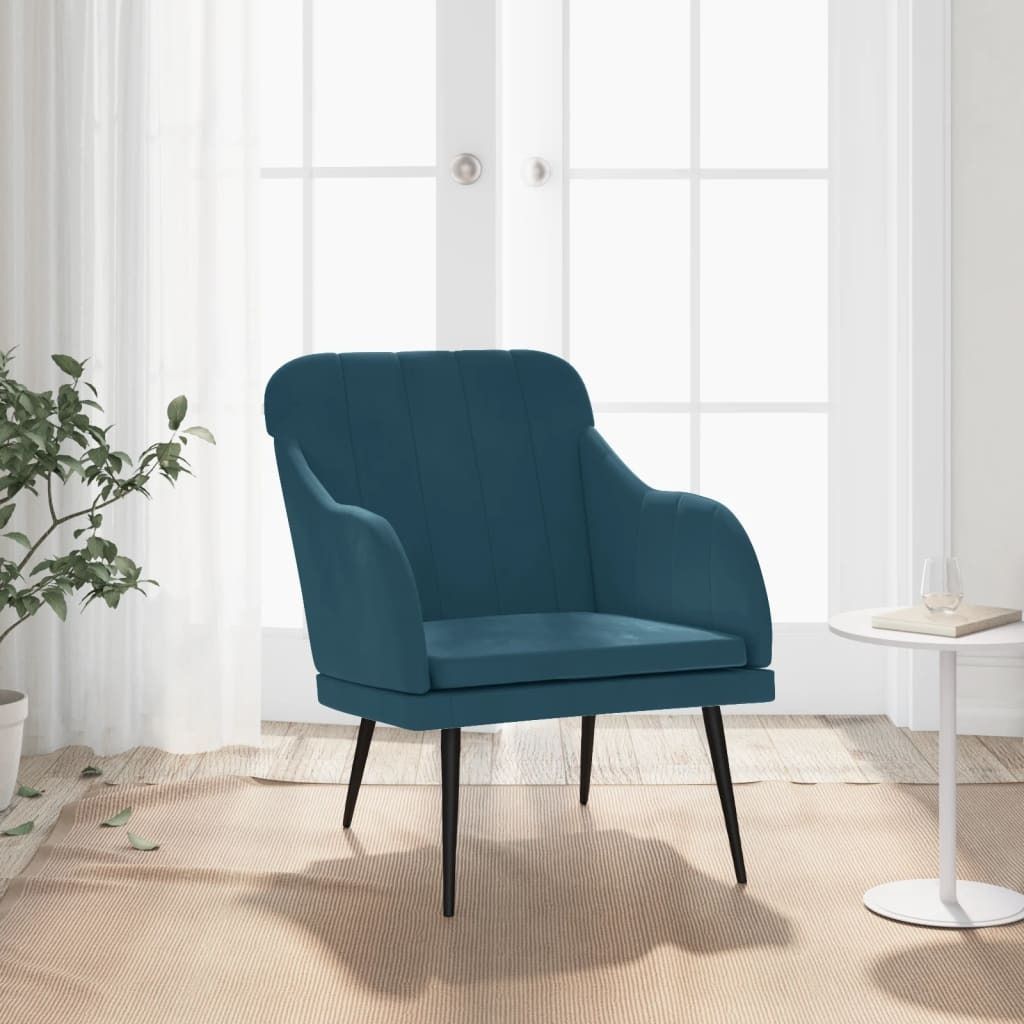 Best Möbel Sessel Blau 63x76x80 cm Samt Design 2025 4154899 - Fernseh- & Relaxsessel