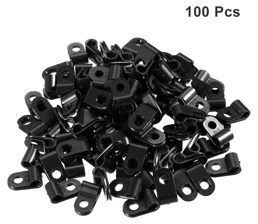 100 Stš¹ck Kabelschellen 5mm R-Kabelklemmen Schraubbar Kabelhalter Nylon Kabelklemme Drahtklemme Cable Clips fš¹r Kabel-Management Kabelfš¹hr...