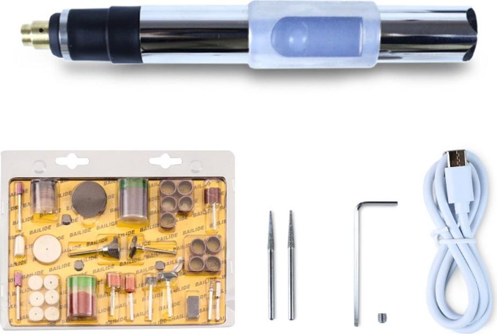 Tragbarer, wiederaufladbarer Mini-Elektroschleifer für Haushalt und Heimwerker – multifunktionaler Elektroschleifer mit 3 Geschwindigkeitsstufen...