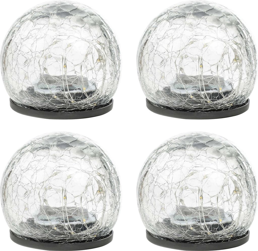 LED sklenné Lampy - popraskané sklo 4 ks  Haushalt- Obrázok produktu 