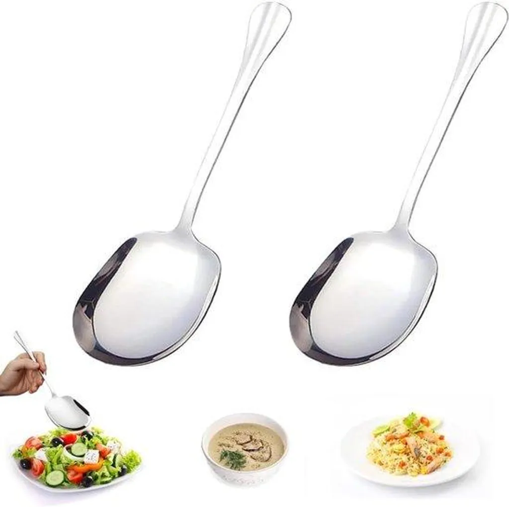 Cuillères de Service Inox à Long Manche 25cm pour Hôtels et Fêtes