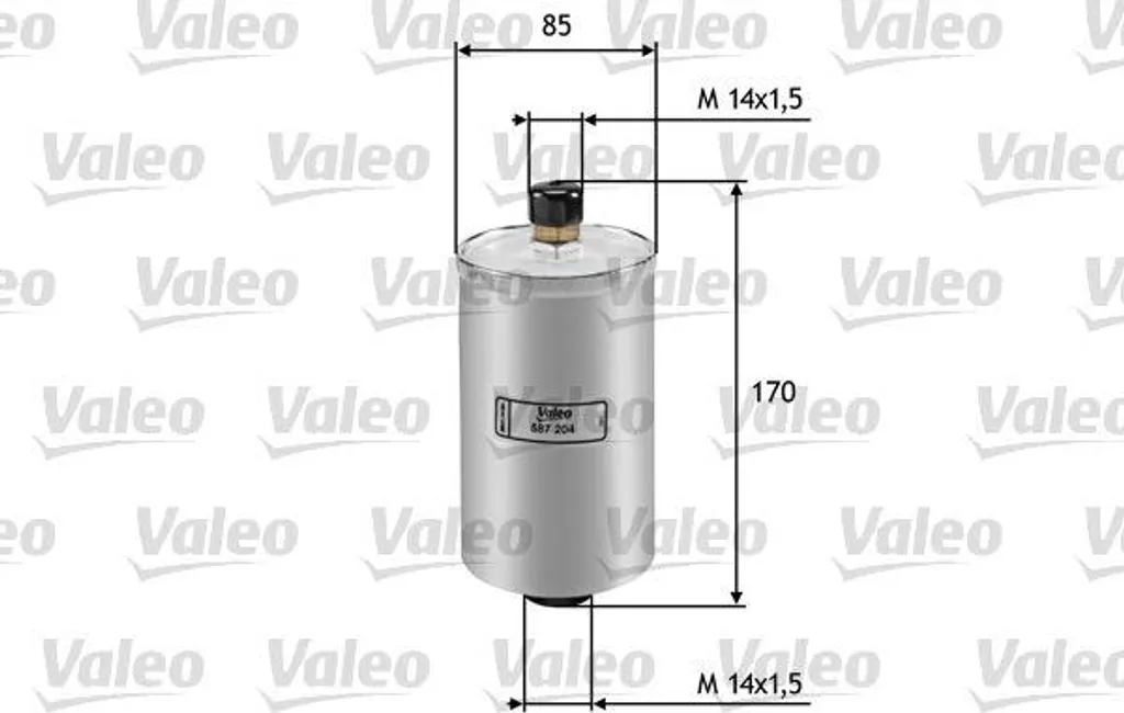 Filtre à carburant haute efficacité VALEO 587204 OE 811133511D Robuste