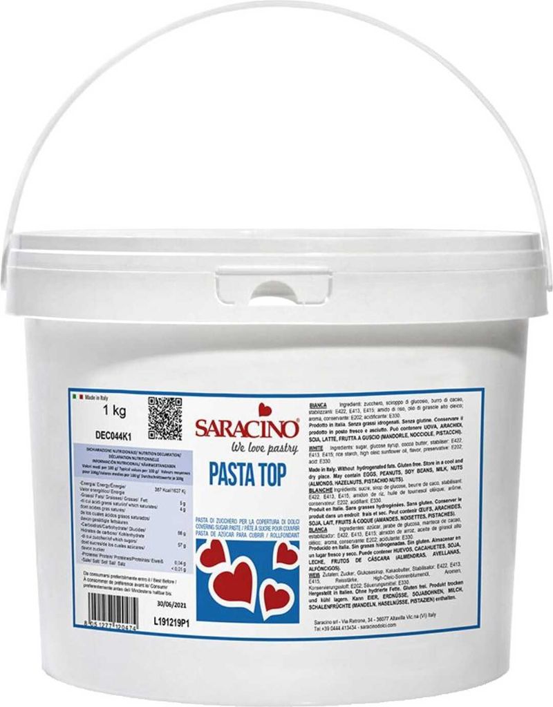 Saracino Rollfondant Pasta Top Weiß 5kg