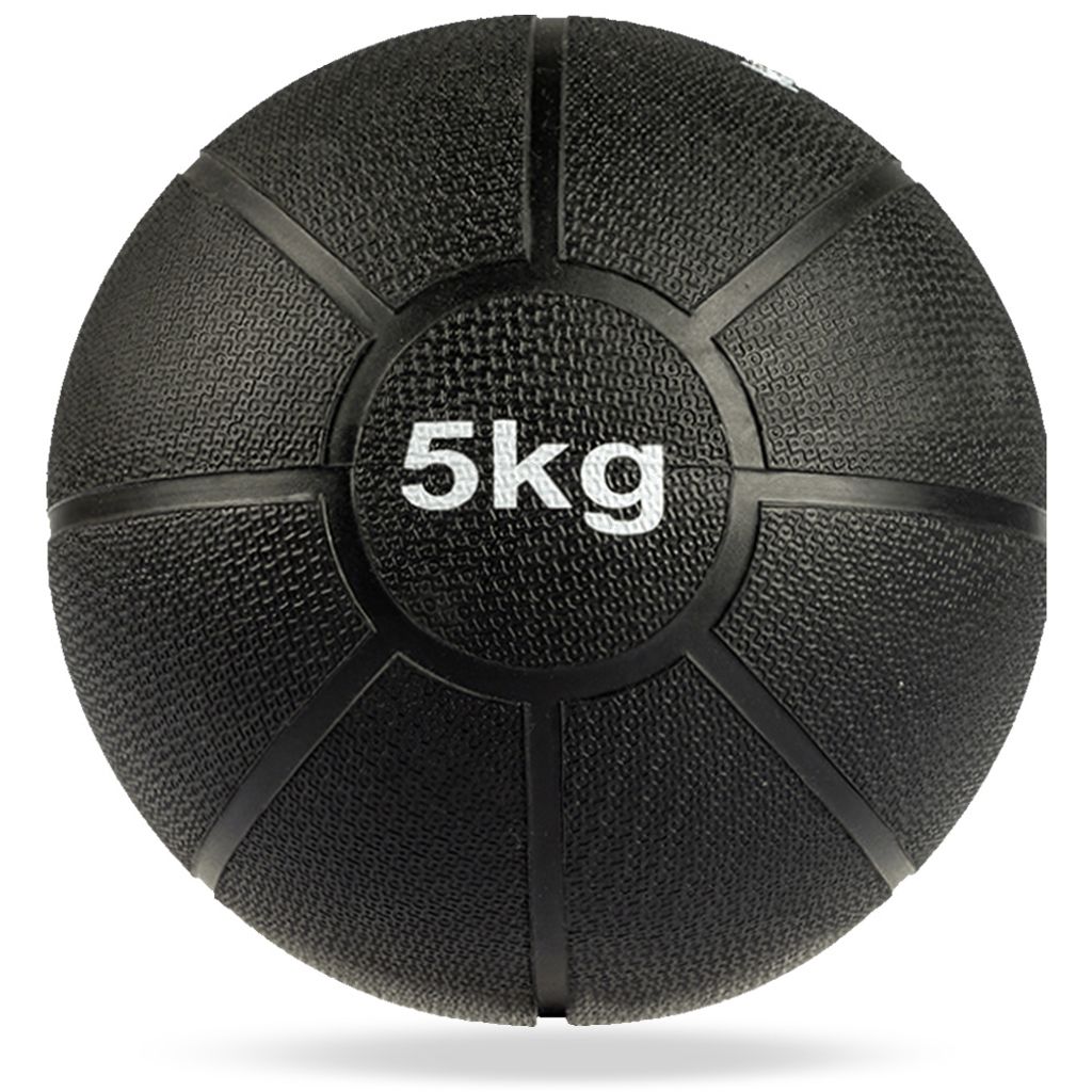 Matchu Sports Medizinball 5 kg aus Gummi Ø 22 cm - Gymnastikball - Medicine Ball - Fitnessball - Gewichtsball - Trainingsball