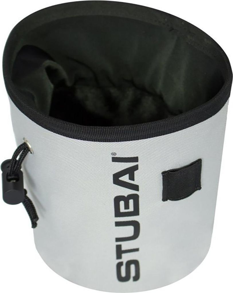 STUBAI Chalk-Bag | grau | Chalkbag zum Klettern und Bouldern, Magnesium-Beutel, Kalk-Tasche, Kreidebeutel, Magnesiabeutel