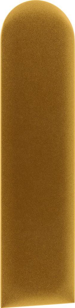 8x sossai Toppa - Wandpaneel gepolstert, Halbkreis 15 x 60 cm, Senfgelb