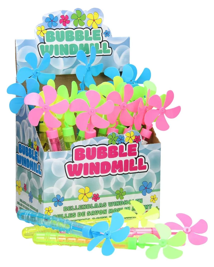 Moulin à vent décoratif multicolore Bellenblaas - Set de 24 pièces