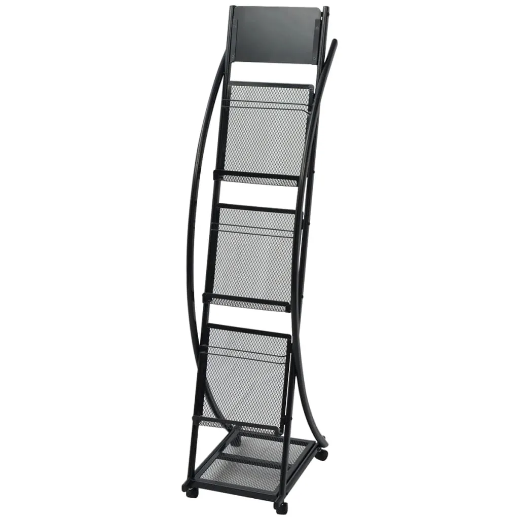 Stop au désordre : Porte-revues A4 noir vertical 131cm The Living Store