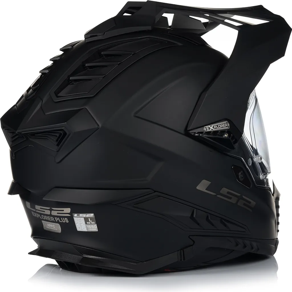 Casque motocross LS2 MX701 Explorer Solid noir mat taille M pour enduro - 9