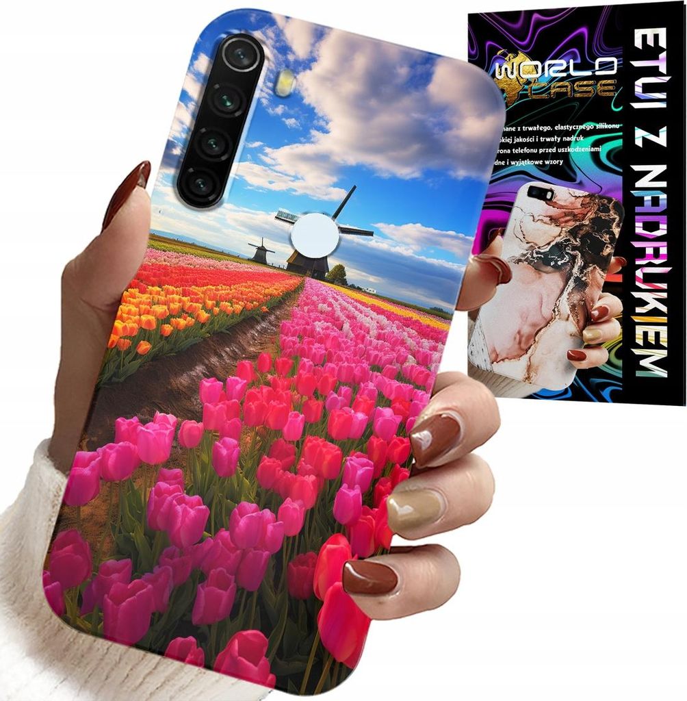 Etui Für Xiaomi Note 8T - Feld Von Farbigen Tulpen, Tulpe, Etui