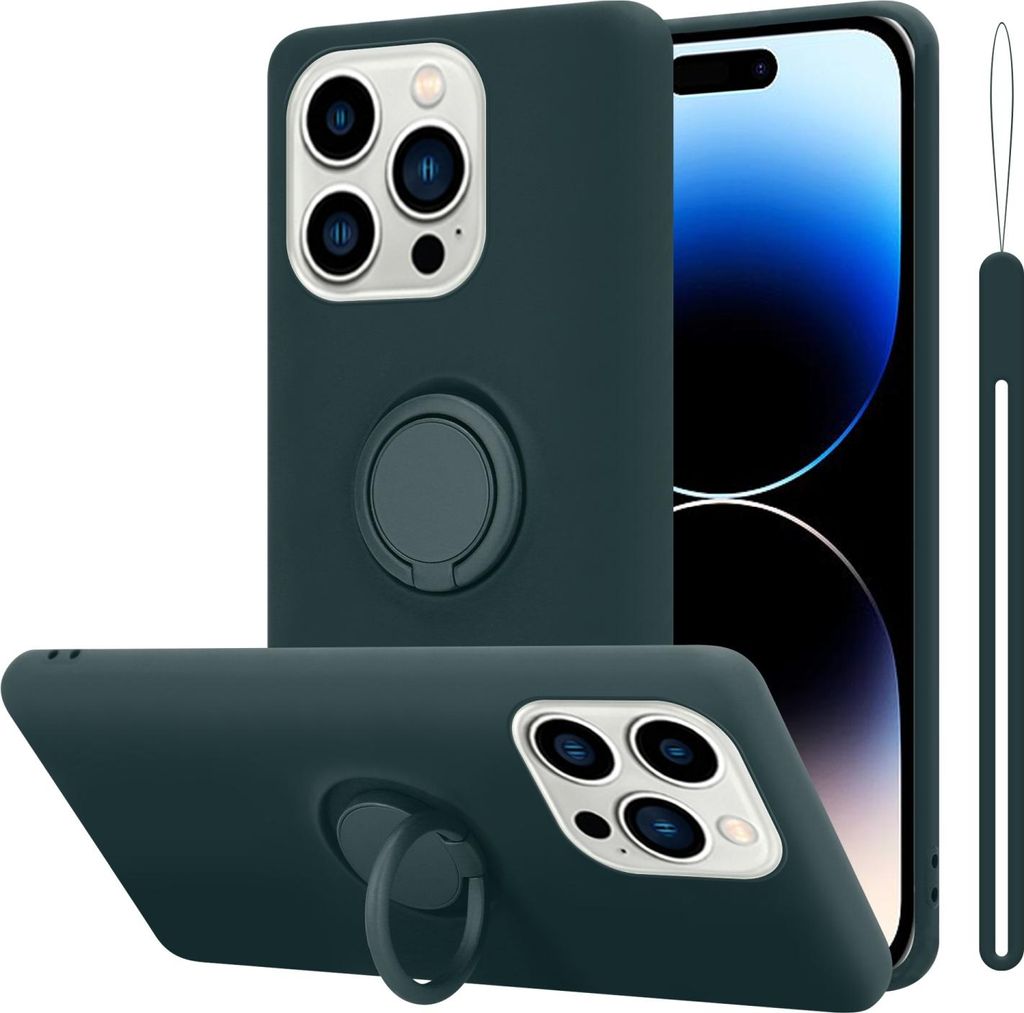 Cadorabo Hülle für Apple iPhone 14 PRO MAX Schutz Hülle in Grün Handyhülle TPU Etui Case Cover