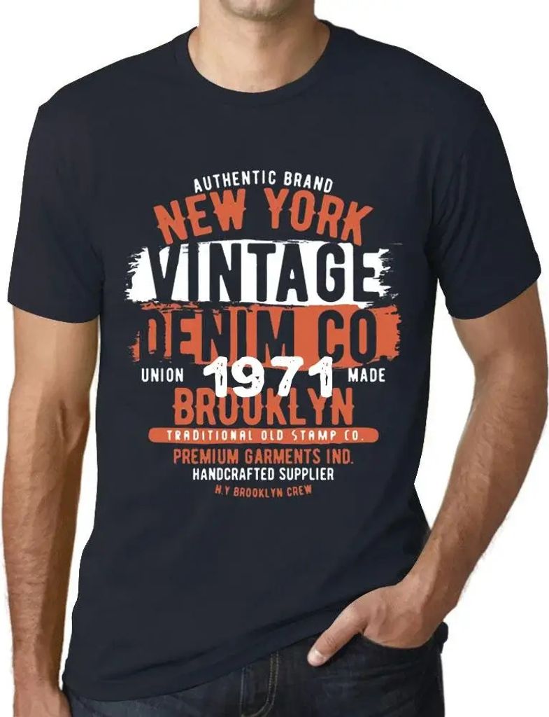 Herren Grafik T-Shirt New York aus dem Jahr 1971 – New York 1971 – Geschenk 53. Geburtstag Jahrestag 53 Jahre Jubiläum 53 Jährige Mann