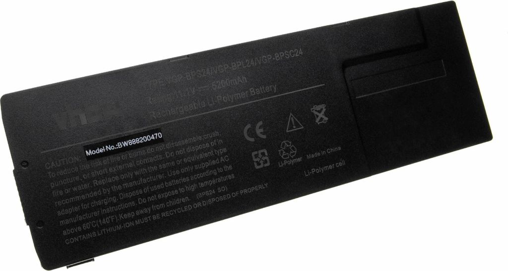 vhbw Akku kompatibel mit Sony Vaio SVS13A1S9E, SVS13A1AJ, SVS13A1T9E, SVS13A16GAB, SVS13A16GNB, SVS13A16GGB Notebook (5200 mAh, 11,1 V, Li-Polymer)