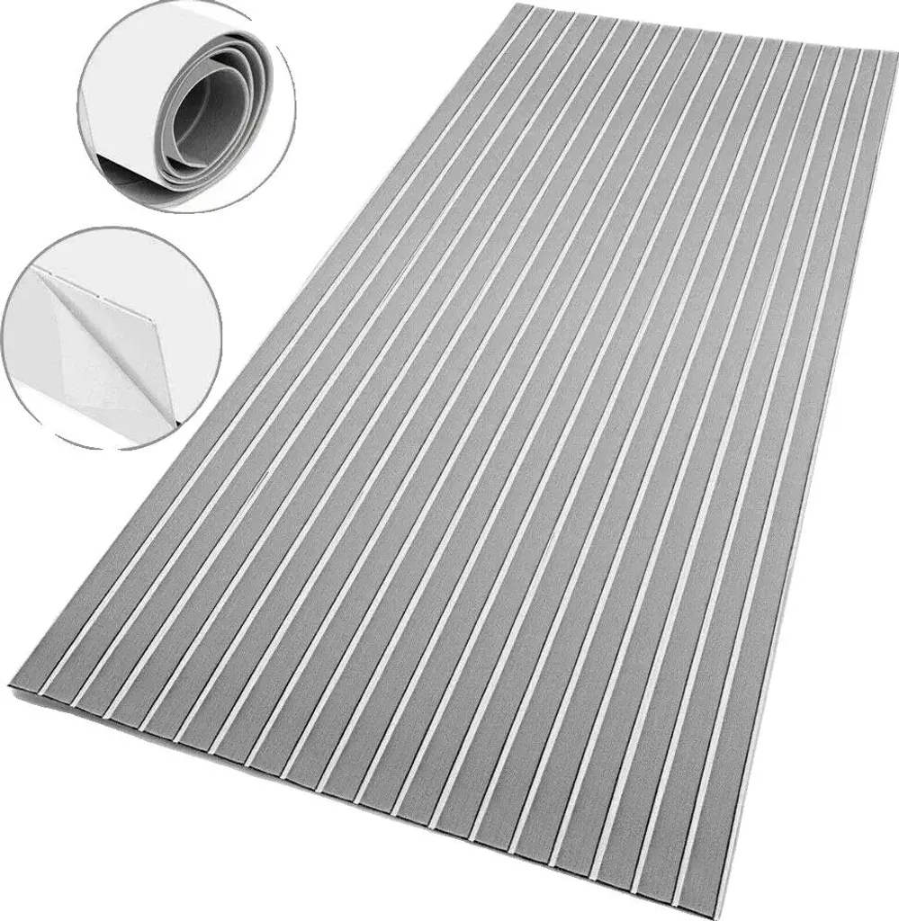 Tapis de sol EVA antidérapant gris à installation facile par puzzle