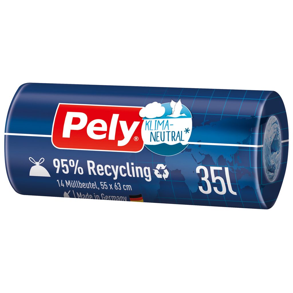 Pely Müllbeutel 35 L 14 Stück Müllsack klimaneutral Produktbild 